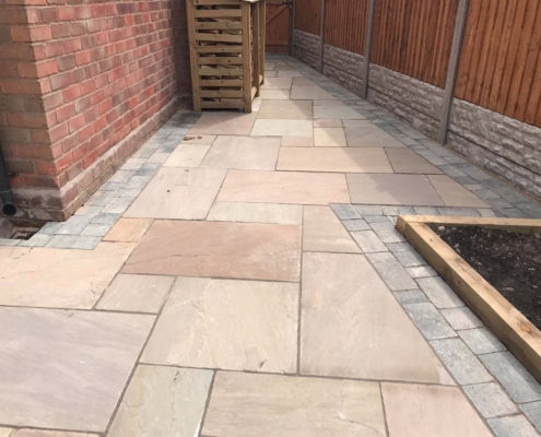 indian sandstone patio installed Stratford upon Avon