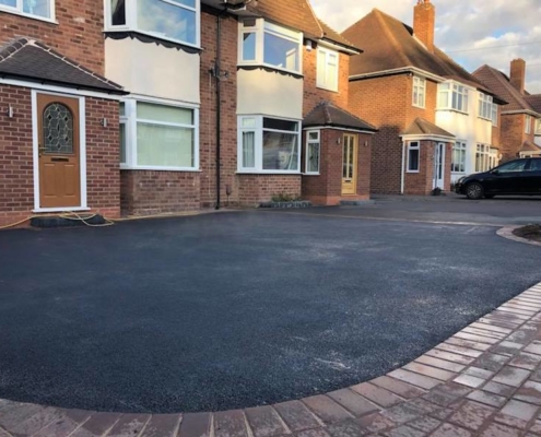 tarmac and block paved drive in Solihull
