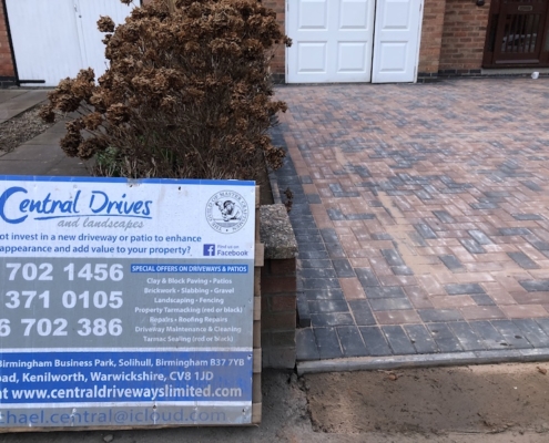 block paving driveway completed in Warwick