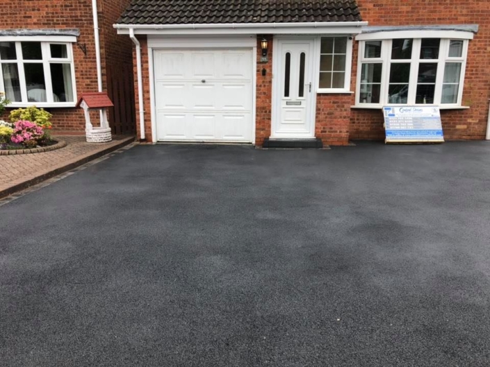 front of tarmac driveway