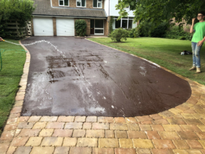 finished red tarmac driveway