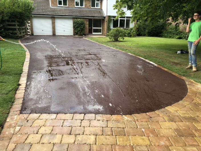 finished red tarmac driveway Solihull